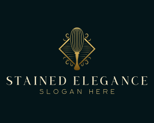 Elegant Baking Whisk logo design