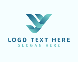 Letter Y - Gradient Ribbon Business Letter Y logo design