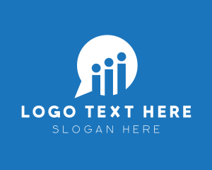 Human Shape - Chat Information Letter I logo design