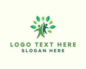 Vegatarian - People Tree Wellness logo design