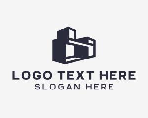 Housing - Logistics Warehouse Building logo design