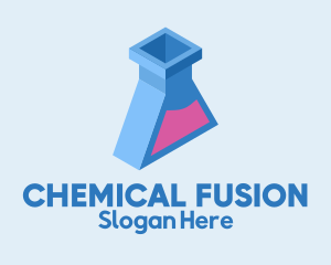 Chemistry - 3D Chemistry Flask logo design