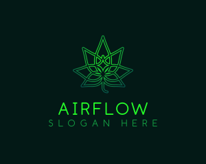 Marijuana Cannabis Leaf logo design