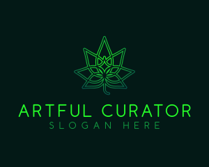 Marijuana Cannabis Leaf logo design