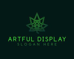 Marijuana Cannabis Leaf logo design