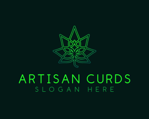 Marijuana Cannabis Leaf logo design