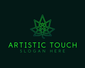 Marijuana Cannabis Leaf logo design