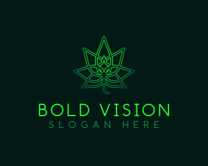 Marijuana Cannabis Leaf logo design