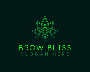 Marijuana Cannabis Leaf logo design