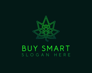 Marijuana Cannabis Leaf logo design