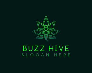 Marijuana Cannabis Leaf logo design