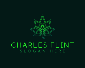 Marijuana Cannabis Leaf logo design