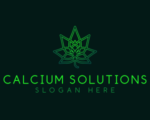 Marijuana Cannabis Leaf logo design