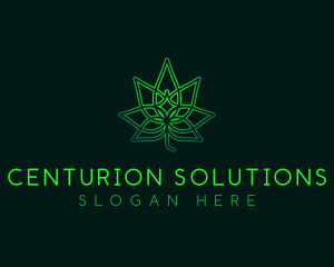 Marijuana Cannabis Leaf logo design