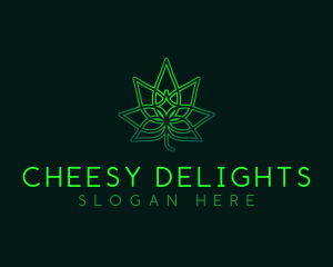 Marijuana Cannabis Leaf logo design