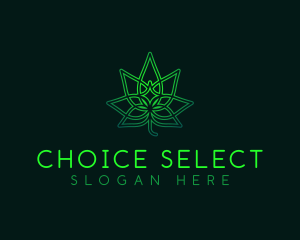 Marijuana Cannabis Leaf logo design