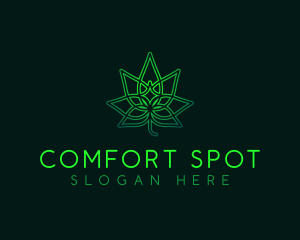 Marijuana Cannabis Leaf logo design