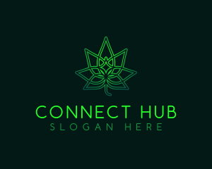 Marijuana Cannabis Leaf logo design