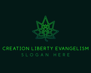 Marijuana Cannabis Leaf logo design