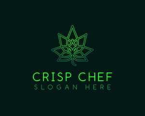 Marijuana Cannabis Leaf logo design