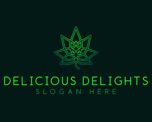 Marijuana Cannabis Leaf logo design