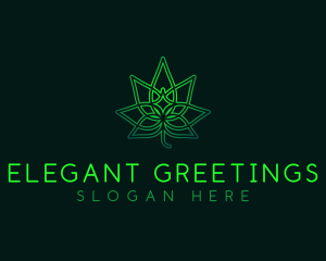 Marijuana Cannabis Leaf logo design