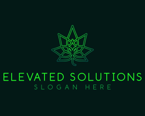 Marijuana Cannabis Leaf logo design