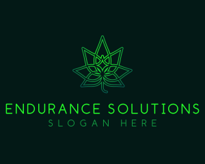 Marijuana Cannabis Leaf logo design