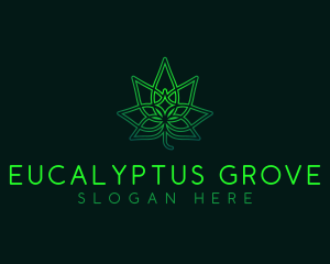 Marijuana Cannabis Leaf logo design