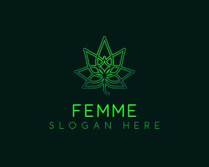 Marijuana Cannabis Leaf logo design