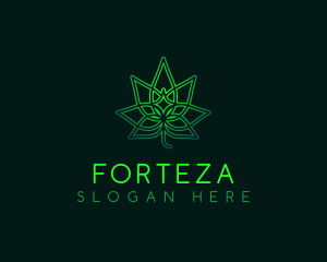 Marijuana Cannabis Leaf logo design