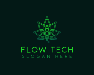 Marijuana Cannabis Leaf logo design