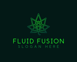 Marijuana Cannabis Leaf logo design