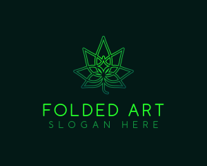 Marijuana Cannabis Leaf logo design