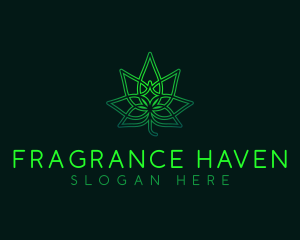 Marijuana Cannabis Leaf logo design