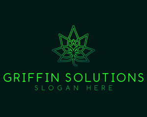 Marijuana Cannabis Leaf logo design