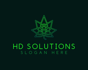 Marijuana Cannabis Leaf logo design