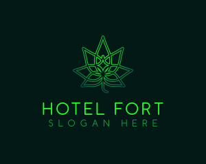 Marijuana Cannabis Leaf logo design