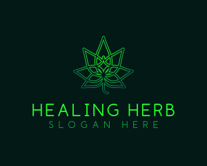 Marijuana Cannabis Leaf logo design