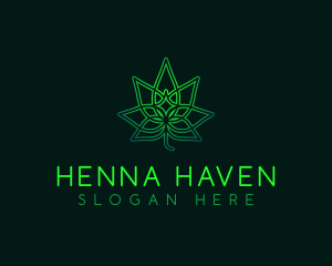 Marijuana Cannabis Leaf logo design