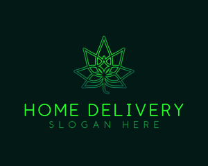 Marijuana Cannabis Leaf logo design