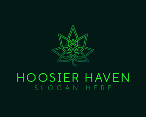 Marijuana Cannabis Leaf logo design