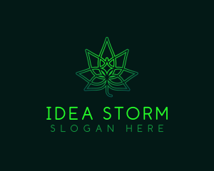 Marijuana Cannabis Leaf logo design