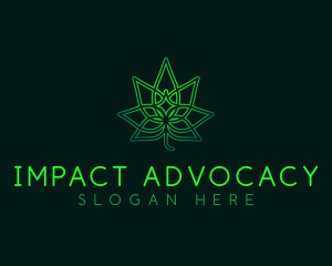 Marijuana Cannabis Leaf logo design