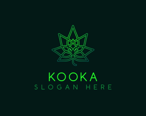 Marijuana Cannabis Leaf logo design