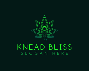 Marijuana Cannabis Leaf logo design