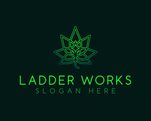 Marijuana Cannabis Leaf logo design