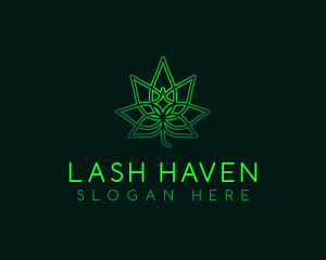 Marijuana Cannabis Leaf logo design