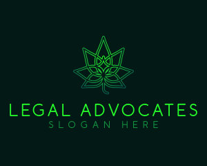 Marijuana Cannabis Leaf logo design