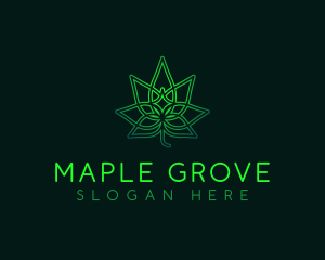 Marijuana Cannabis Leaf logo design